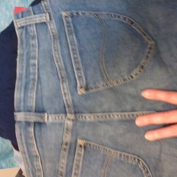 Lee riders women's blue jeans short Sz 10 Medium - Picture 10 of 17